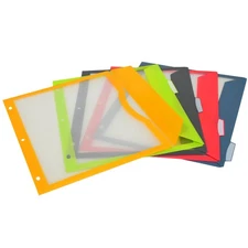 C-Line 5-Tab Binder Pockets with Write-On Index Tabs, Assorted Colors, 8.5 x ...