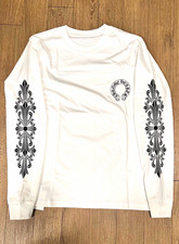 Chrome Hearts White Long Sleeve Pocket T-shirt M Crew Neck Graphic Logo Chrome Hearts White Long Sleeve Pocket T-shirt M Crew Neck Graphic Logo