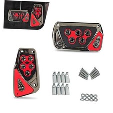 Car Pedal Covers, Anti-slip Brake Accelerator Pedal Pad, ABS No 2 PCS Red