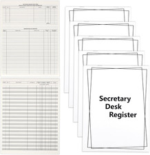 5 Pieces Checkbook Transaction Register 6.4  8.25Inch Secretary Deskbook Check