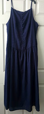 Wild Fable Women's Navy Solid Square Neck Spaghetti Strap Midi Dress Size L