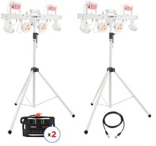 Chauvet DJ Gig Bar Move 5-in-1 LED Lighting System Pair Bundle - White