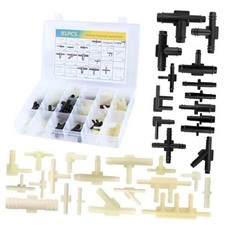 91PCS 32-Size Vacuum Line Connectors Kit,1/8" 3/16" 1/4" 5/16" 3/8" Automotive