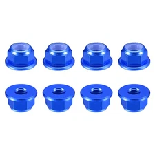 Nylon Insert Hex Lock Nuts, 8pcs - M3x0.5mm Self-Locking Nut(Sapphire Blue)