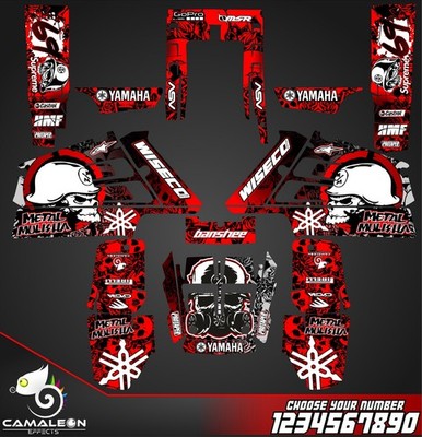 Yamaha Banshee 350 graphic kit stickers decals atv graphics Atv