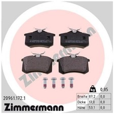 Satz Bremsbeläge Bremsklötze hinten für Audi Allroad C5 4BH TT 8N3 8N9 | 2384