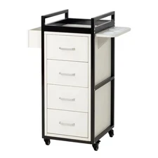 Beauty Salon Trolley Cart, Salon Cabinet with 360° Wheels, 4 Drawer, 4 Tool Hol