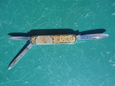 Altes Messer Knife Messer Emil Olsson Eskilstuna Sweden Wappen Schweden