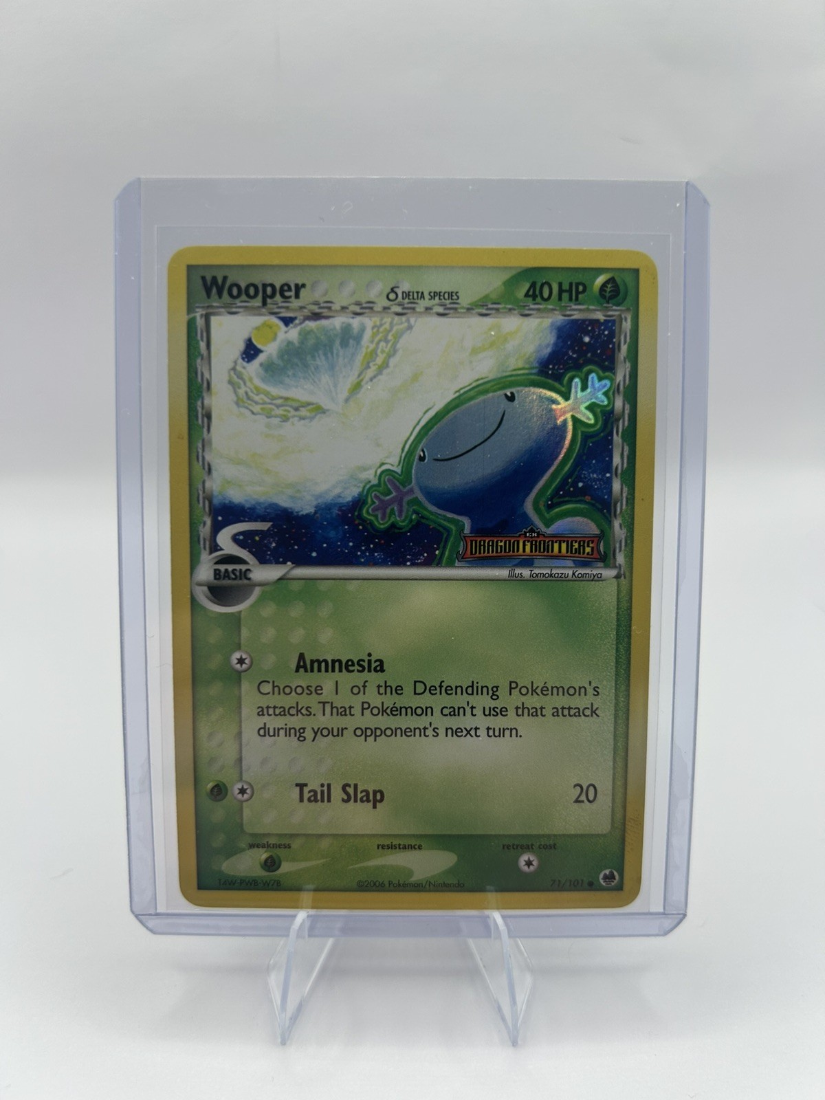 Wooper (Delta Species) 71/101 Dragon Frontiers Reverse Holo STAMPED LP