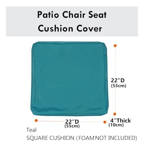 Patio Seat Cushion Covers,Washable Slip Covers Replacement,Waterproof Outdoor - Picture 4 of 8