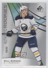 2019-20 SP Game Used Edition Authentic Rookies 10/33 Will Borgen Rookie RC 09za