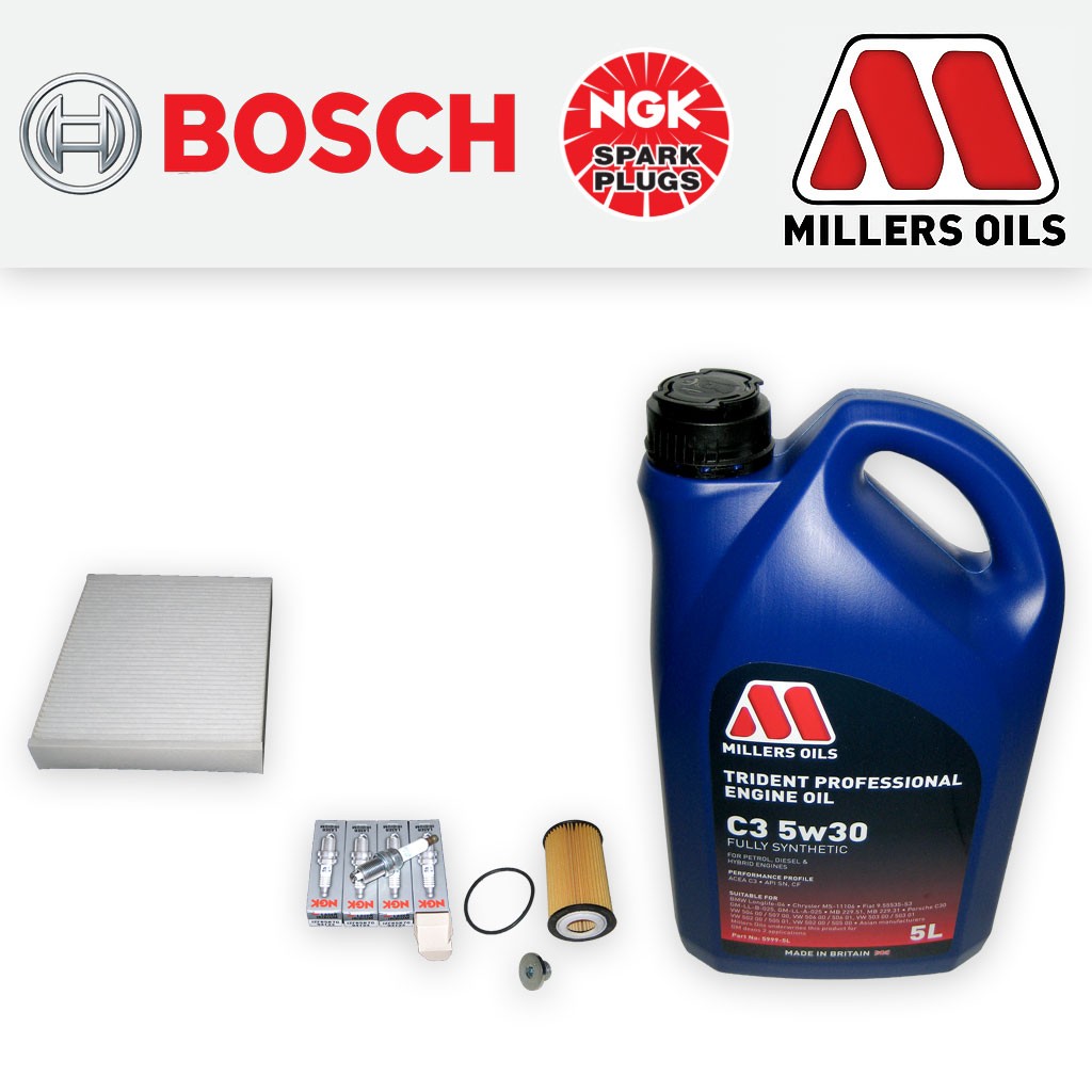 SERVICE KIT OPEL VAUXHALL ASTRA J MK6 1.4 OIL CABIN FILTER PLUG+OIL 09-15
