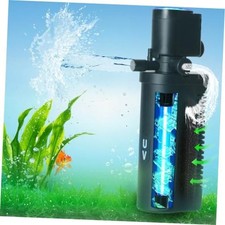 158GPH Small Aquarium Filter, UV Sterilizer for Aquarium for 10-45 Gal Tank 