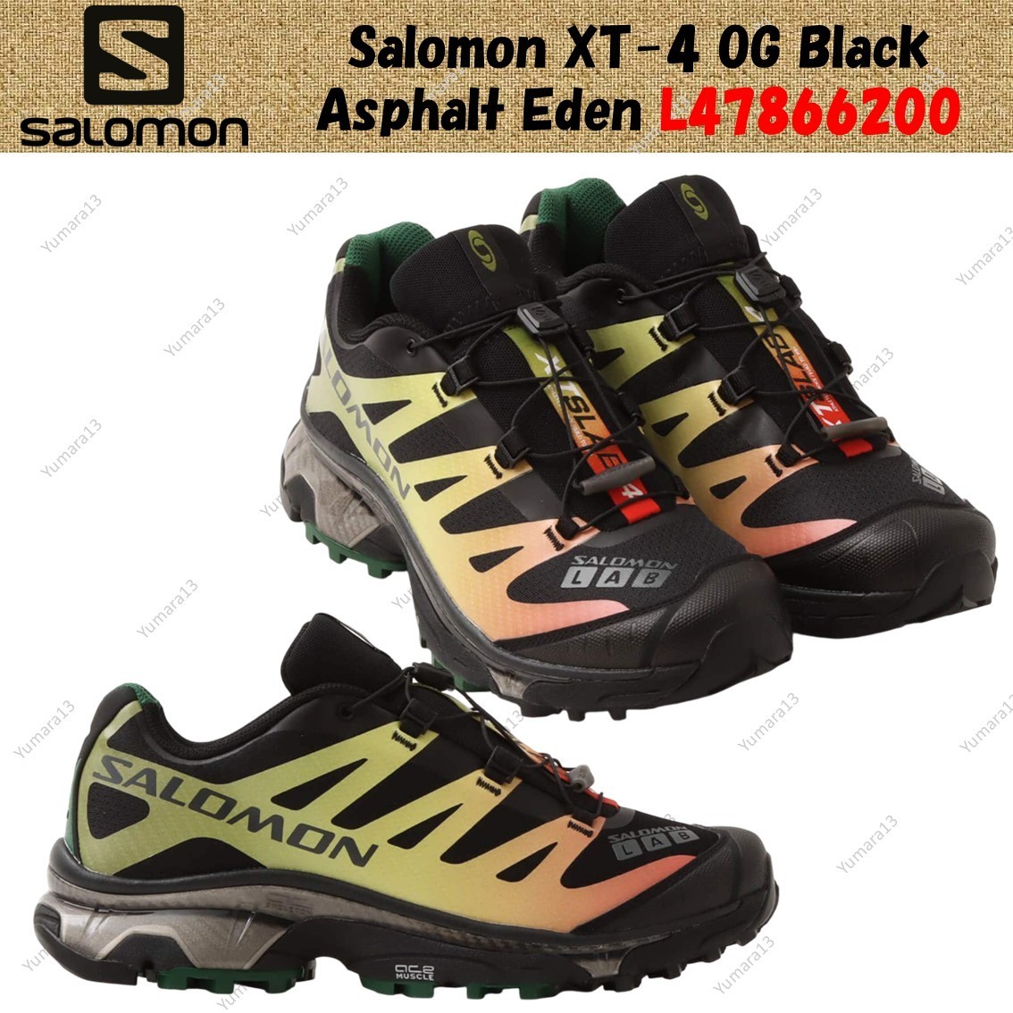 Salomon XT-4 OG Black Asphalt Eden L47866200 Men's Size | eBay