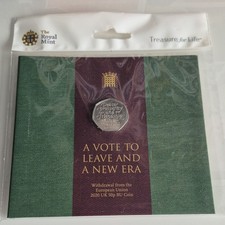 2020 Royal Mint Withdrawal from the EU Brexit 50p Fifty Pence Coin Pack Sealed