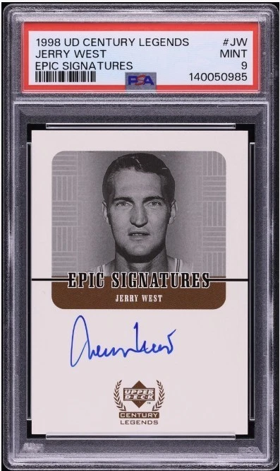 25+ Upper Deck Jerry West Basketball Autographed Sports Trading