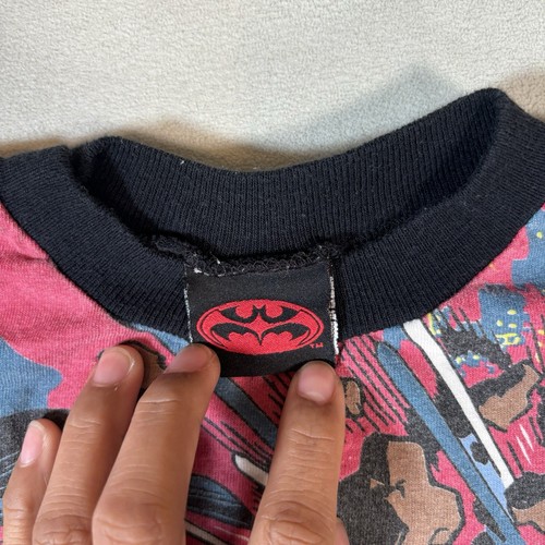 Camiseta AOP MULTICOLOR VINTAGE AÑOS 90 Juvenil Pequeña DC Comics Batman Robin - Imagen 6 de 9