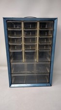 VTG 17 Drawer Akro Mils Metal Parts Storage Cabinet Organizer USA (Read)