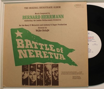 Bernard Herrman Lp Battle Of Neretva Soundtrack On Entracte - Vg++ To Nm/ Vg++