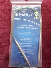 Aiguilles À Tricoter Circulaires Fixes HiyaHiya Metal Acier 6 mm - 40 cm Tricot 