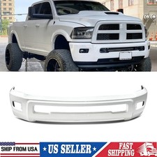 Bright White Front Bumper Face Bar Wfog Light Holes For 2010-2018 Ram 2500 3500