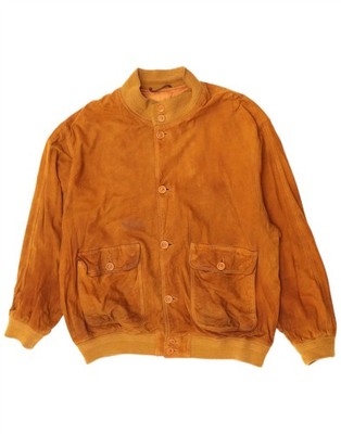 Harry&Moore Herren Wildleder Bomberjacke EU 56 3XL Beige Leder DB10