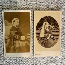 2 RARE 1860'S CDV'S OF QUEEN VICTORIA OF ENGLAND ~ BY PIONEERING PHOTOGRAHPERS