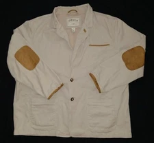 Orvis Zambezi Chore Coat Men 54 Safari Fishing Hunting Jacket Leather Accent EUC