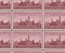 SCOTT 943   SMITHSONIAN  3 CENT M NH FULL SHEET OF 50