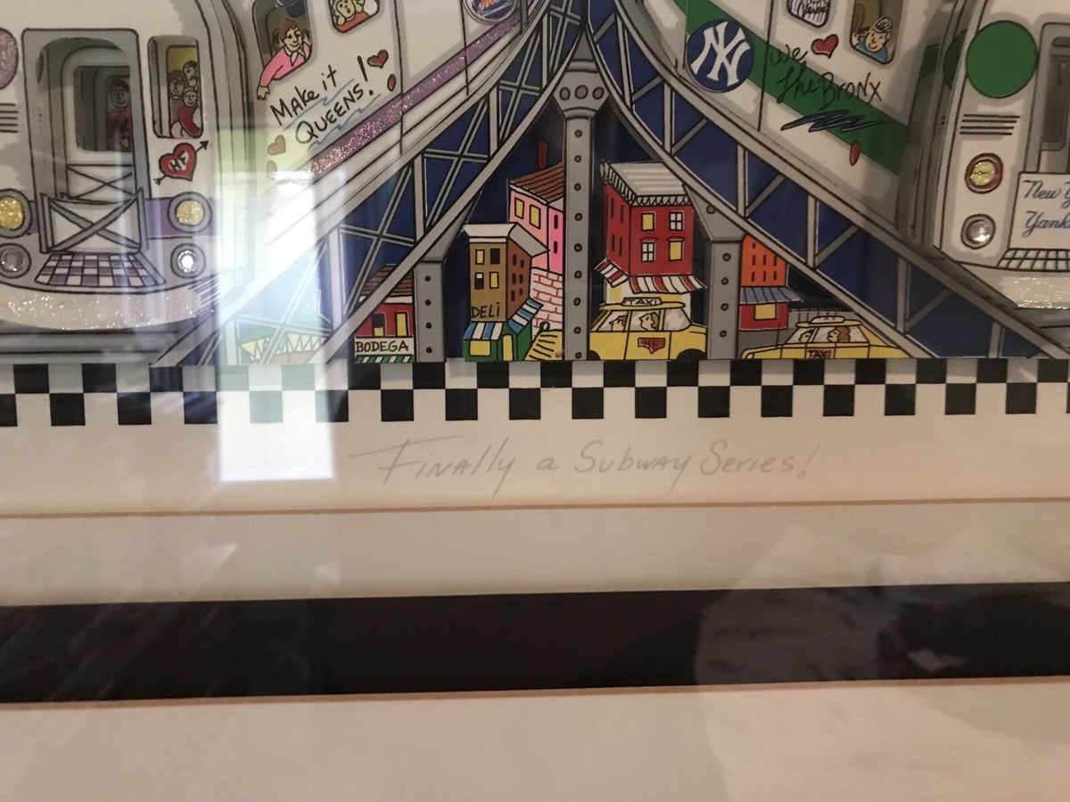 Charles Fazzino Framed “Finally A Subway Series” #50/200 DX Mets