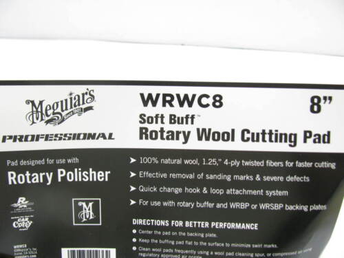 Meguiars WRWC8 Soft Buff Rotary Wool Cutting Pad, 8 Inch - Picture 3 of 5