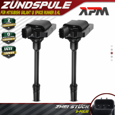 2x Zündspule für Mitsubishi Galant VI EA_99-04 Space Runner N6_W N9_W 98-04 2.4L