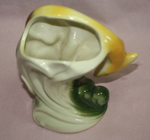 ART POTTERY PLANTER  GRACEFUL GAZELLE/DEER  ART DECO STYLE YELLOW/GREEN   U.S.A. - Bild 3 von 6