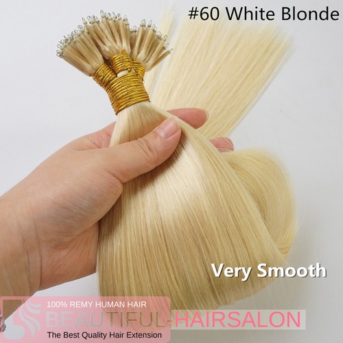 7A 20'' 1g/s Nano Ring Double Drawn Armenian/Indian Remy Human Hair Extensions - Picture 29 of 46