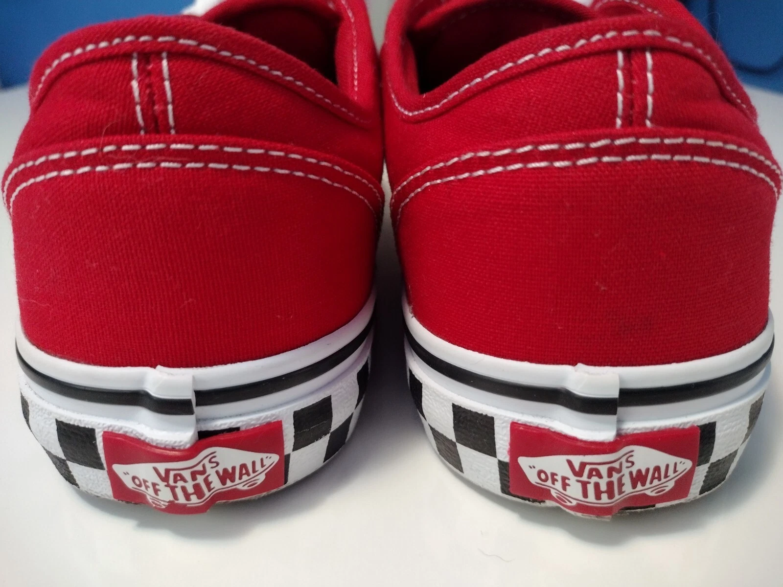 Scarpe da parete Vans Off721356 US 6.0 tela gioventù rosso lato scacchiera atletica