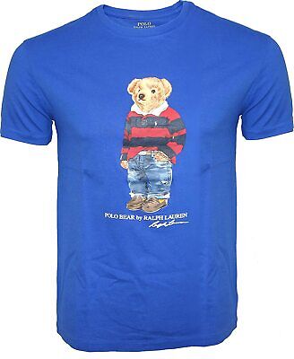 Polo Ralph Lauren Mens Limited Polo Bear T-Shirt Blue Rugby NEW NWT M ...