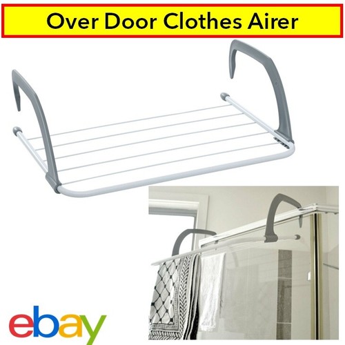 Over Door Clothes Airer Drying Rack Laundry Hanger Dryer Line Portable