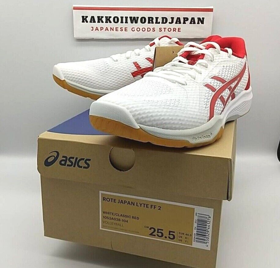 Asics Volleyball Shoes ROTE JAPAN LYTE FF 2 WHITE/RED Asics Volleyball Shoes ROTE JAPAN LYTE FF 2 WHITE/RED