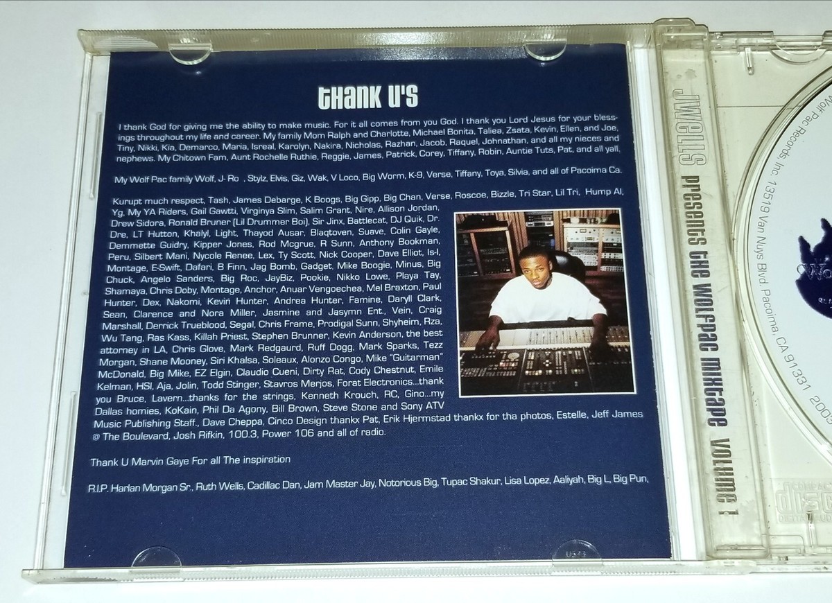 J WELLS SIGNED THE WOLFPAC MIXTAPE CD RAP 2003 RANDOM HIPHOP G