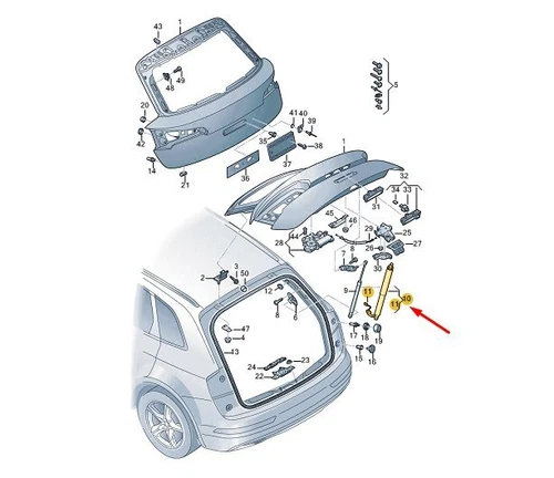 NEW AUDI Q5 FY TAILGATE DRIVE UNIT 80A827851B GENUINE - Picture 2 of 6