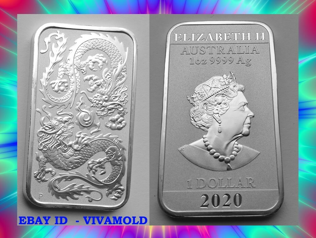 2020年　ラッキードラゴン銀貨　ハイレリーフ　1オンス 2020 China Long Whiskered Dragon Dollar 1 oz Silver Coin