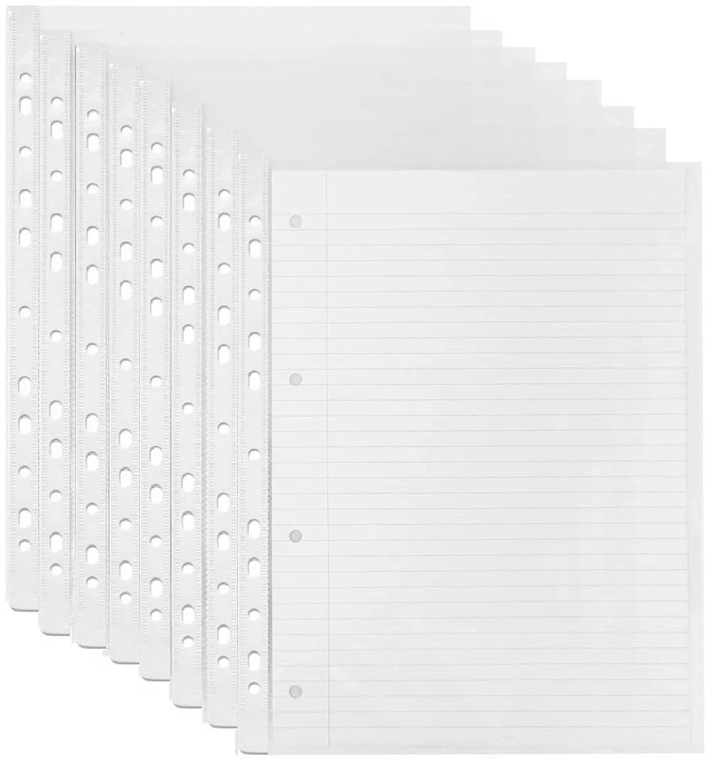 800 x A4 Clear Punched Pockets PP Plastic Wallets Ring Binder Poly