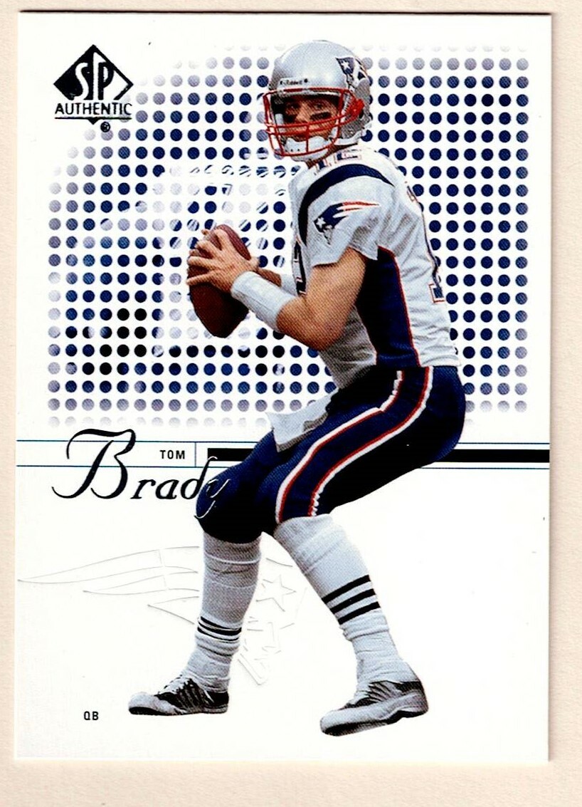 2002 Upper Deck SP Authentic Tom Brady #1 Patriots 2nd Year Football Card
