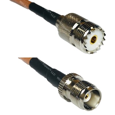 RG400 SO239 UHF Female to TNC FEMALE RF Cable FAST-SHIP LOT