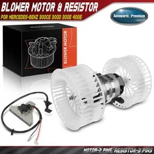 Front HVAC Blower Motor & Resistor Kit for Mercedes-Benz 300CE 300D 300E 400E