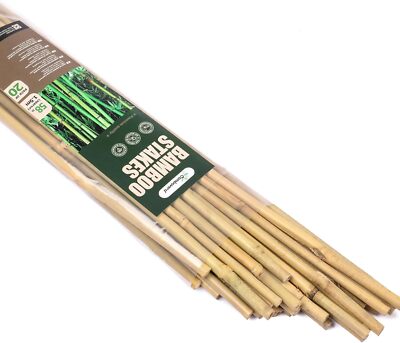 20Pcs Bamboo Poles (58in, Approx 5FT)|Bamboo Stakes for Plants, Natural Bamboo P