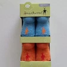 SMARTWOOL Baby Infant Cozy Cabin Booties Woolly Socks Sz 6 to 9 Months Newborn
