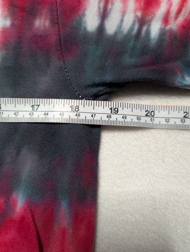 Camiseta Tie-Dye Hecha a Mano Roja Negra Blanca Mediana Hanes Años 90 Y2K Hippie - Imagen 5 de 5