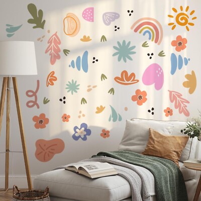 Abstract Shapes Wall Decals，Giant Set of Wall Sticker，Modern Wall 