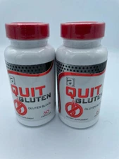 Pack 2 Quit Gluten Block Free 120 capsules Dietary Supplement Easy Digestion
